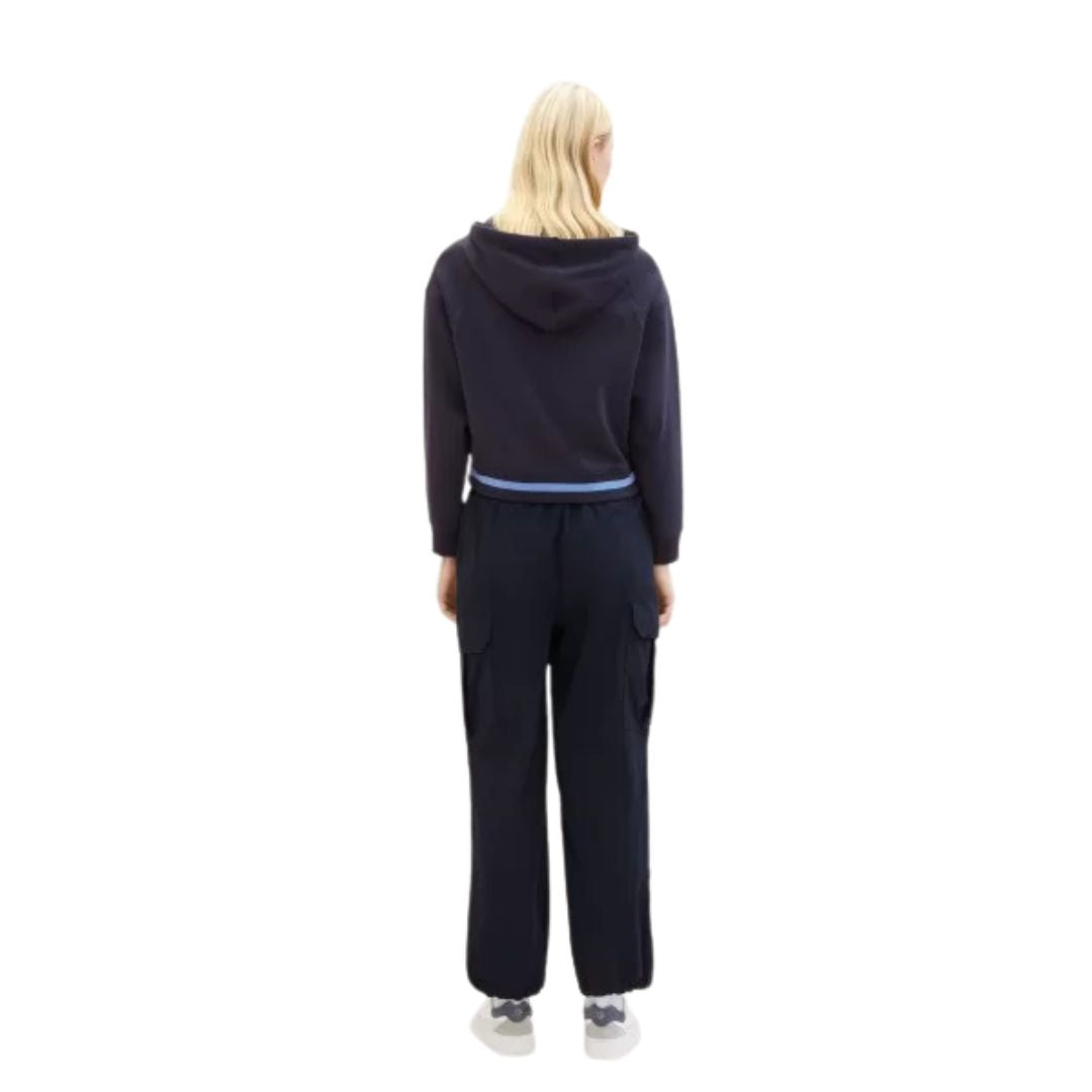 Tom Tailor Black Cargo Style Trousers