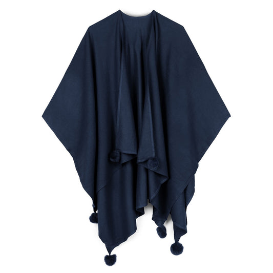 Pierre Cardin - XWE.poncho.pom.blue
