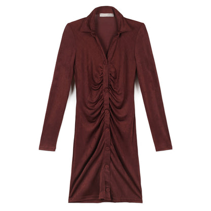 Rinascimento Long sleeve Dress | Brown