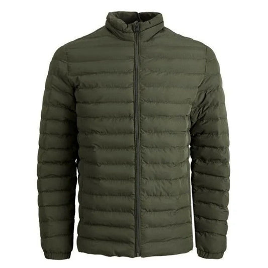 Jack & Jones Recycle Puffer Collar Coat | Khaki
