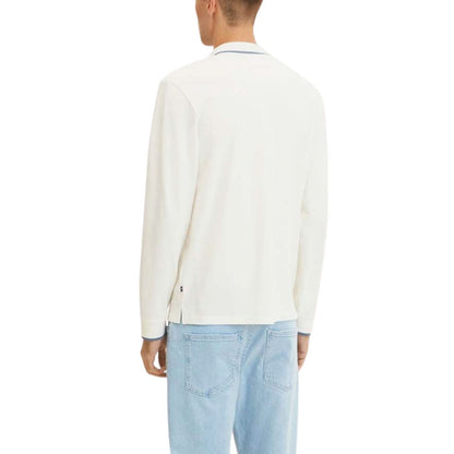 Tom Tailor Long Sleeve Polo Shirt | White