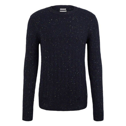 Tom Tailor Nep Structured Knitted Pullover | Blue