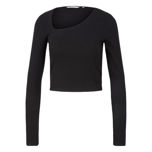 Tom Tailor Long Sleeve Top | Black
