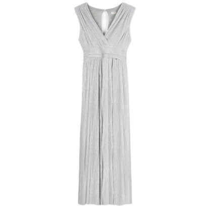 Rinascimento Sleeveless Maxi Dress | Silver