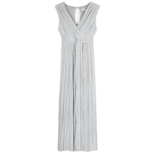 Rinascimento Sleeveless Maxi Dress | Silver