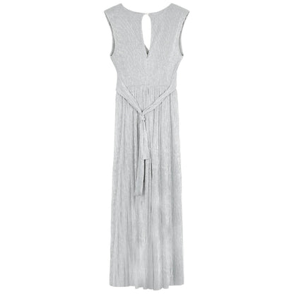 Rinascimento Sleeveless Maxi Dress | Silver