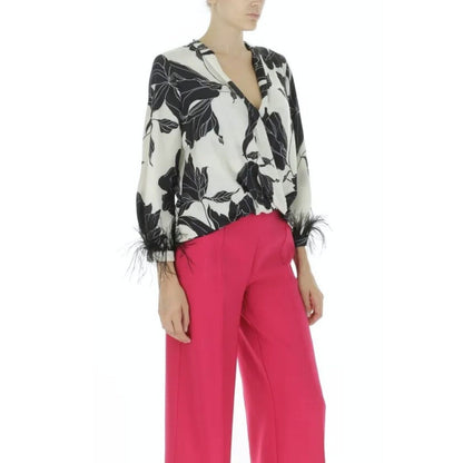 Rinascimento Long Sleeve Blouse | Black-White