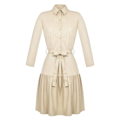 Rinascimento Eco Leather Dress | Beige