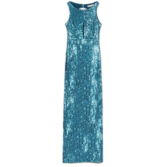 Rinascimento Sequin Maxi Dress | Blue