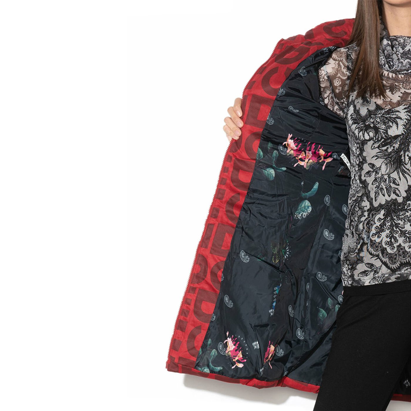 Desigual Letras | Női Steppelt Kabát
