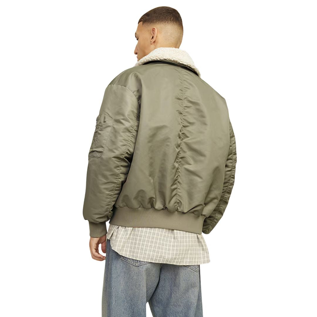 Jack and Jones Winter Bomber Jacket Khaki
