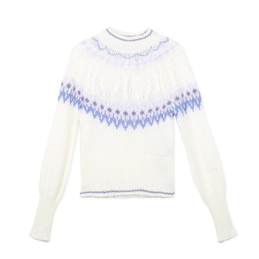 Rinascimento Knitted Pulover | White Purple