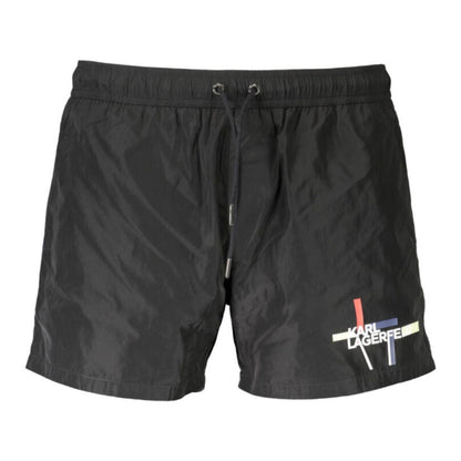 Karl Lagerfeld Logo Swim Shorts Black