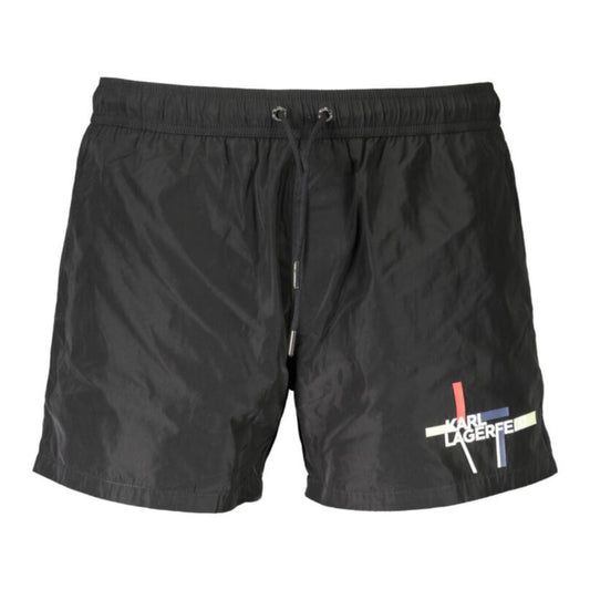 Karl Lagerfeld Logo Swim Shorts Black